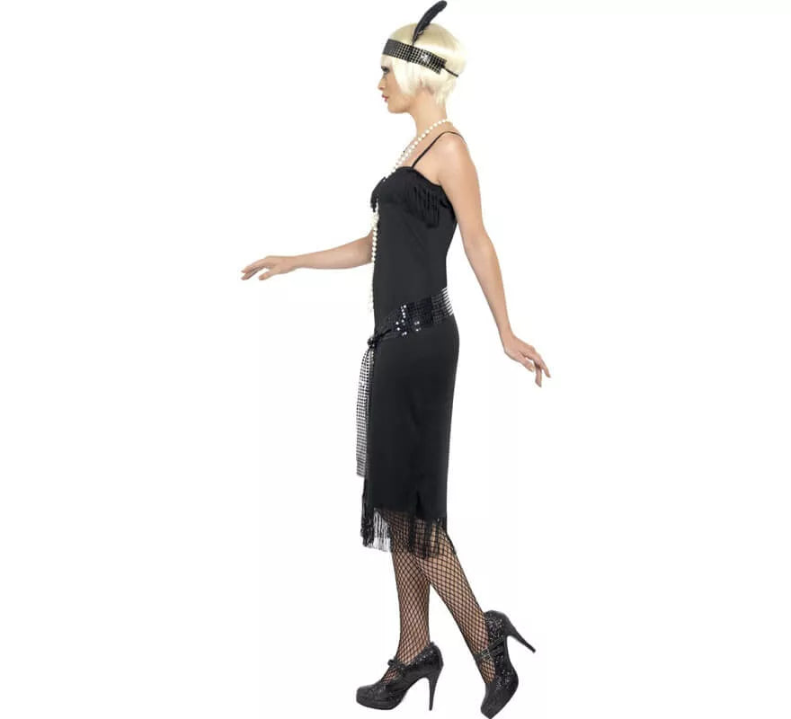 Translation missing: en.Disfraz de Flapper Locos años 20 Negro para Mujer