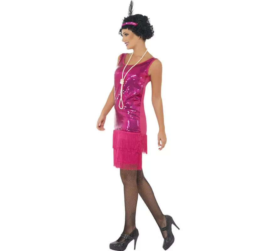Translation missing: en.Disfraz de Flapper Locos años 20 Rosa para Mujer