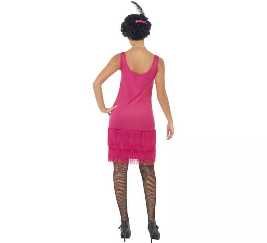 Disfraz de Flapper Locos años 20 Rosa para Mujer