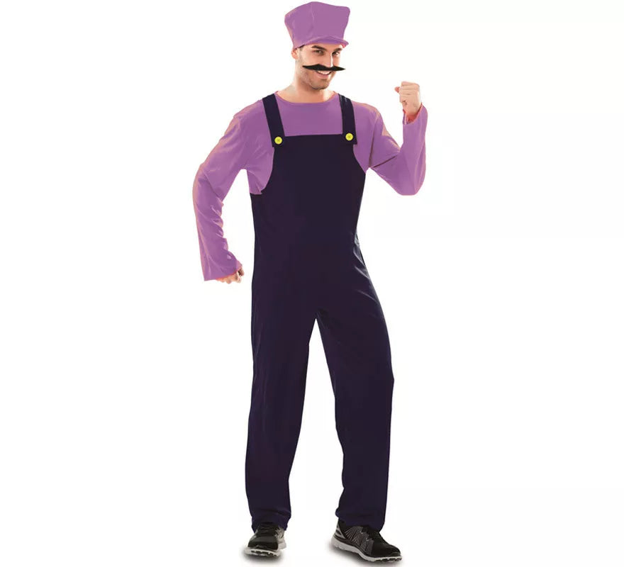 Disfraz de Fontanero Morado para hombre