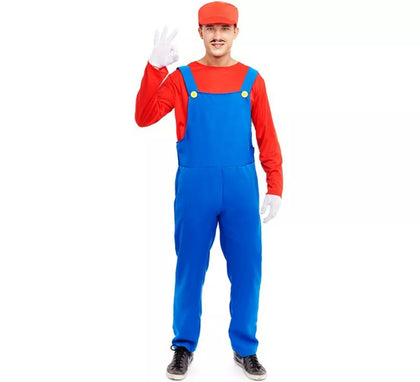 Disfraz de Fontanero rojo para hombre