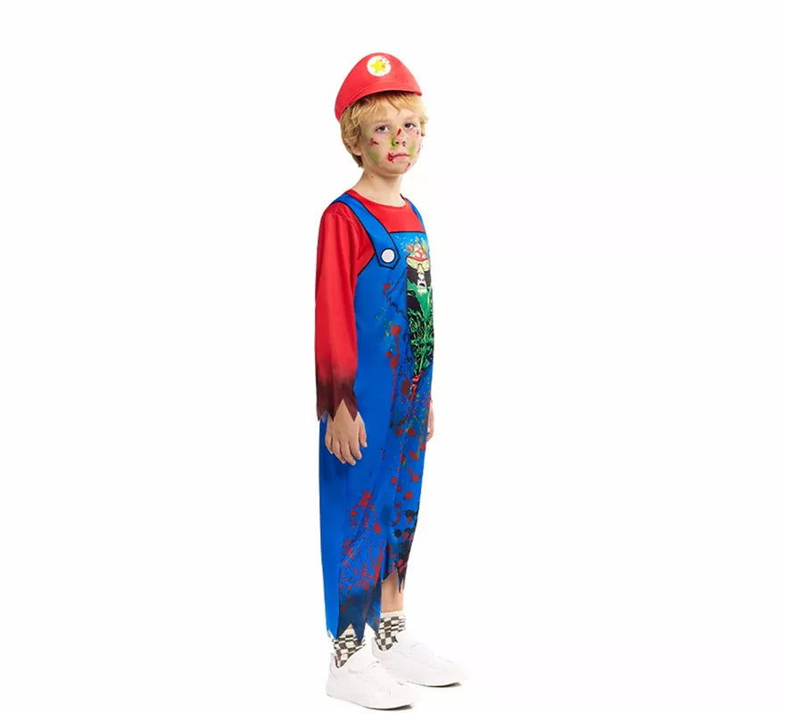 Disfraz de Fontanero Zombie para niño