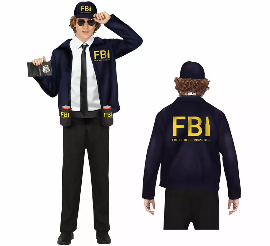 Translation missing: en.Disfraz de Fresh Beer Inspector FBI para hombre