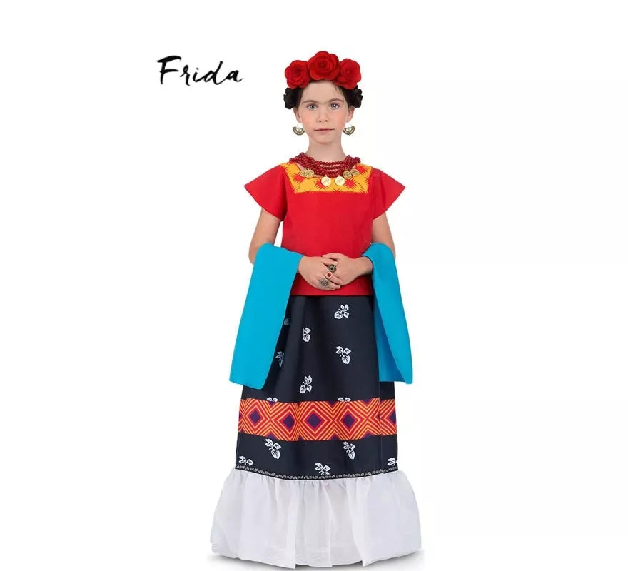 Disfraz de Frida Kahlo Clásica con tocado para bebé y niña
