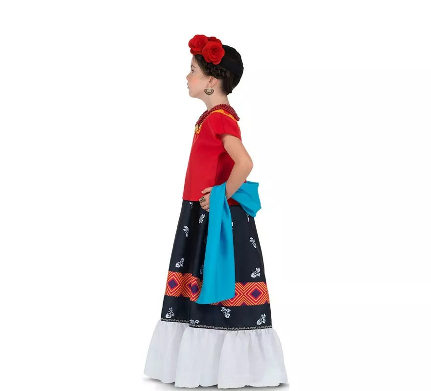 Disfraz de Frida Kahlo Clásica con tocado para bebé y niña