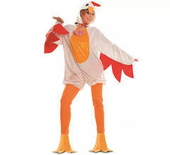 White and Orange Hen Costume for Women