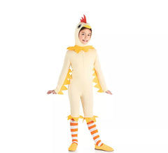 White and yellow chicken costume for girls