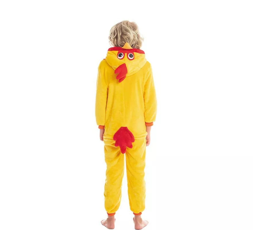Disfraz de Gallo Amarillo y Rojo para niño