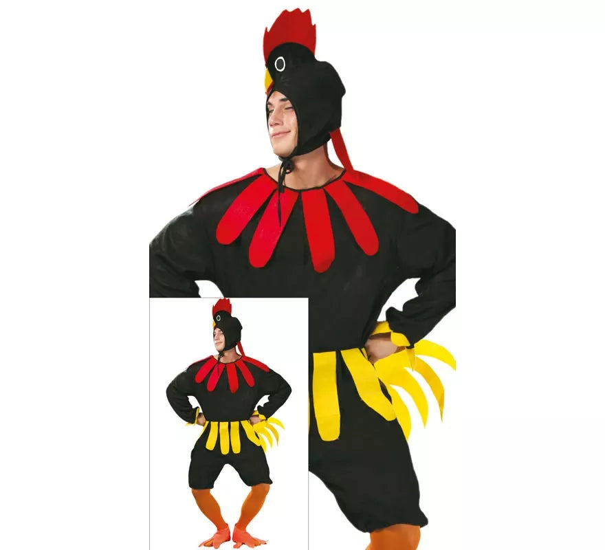 Disfraz de Gallo negro para hombre