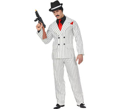 White striped gangster costume for men