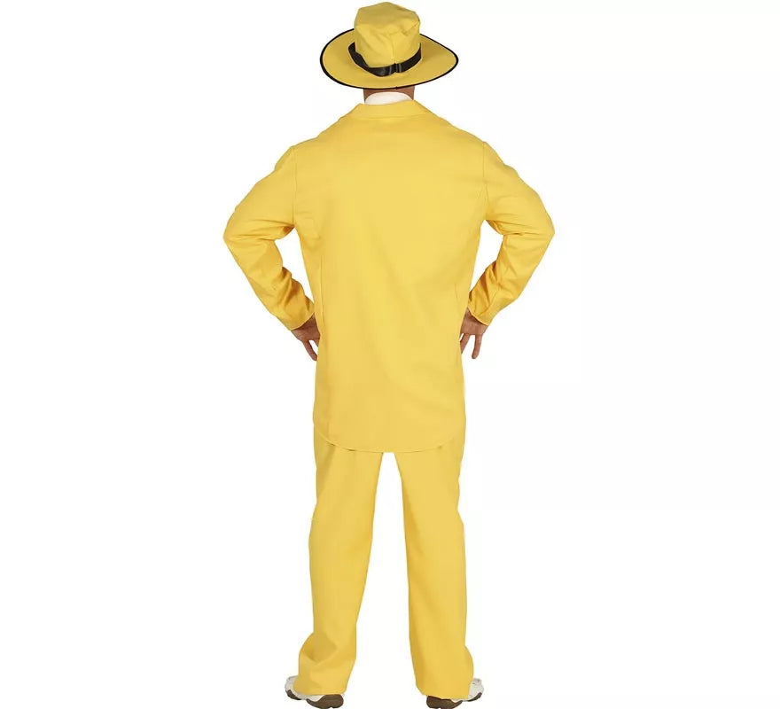 Disfraz de Gánster amarillo para hombre