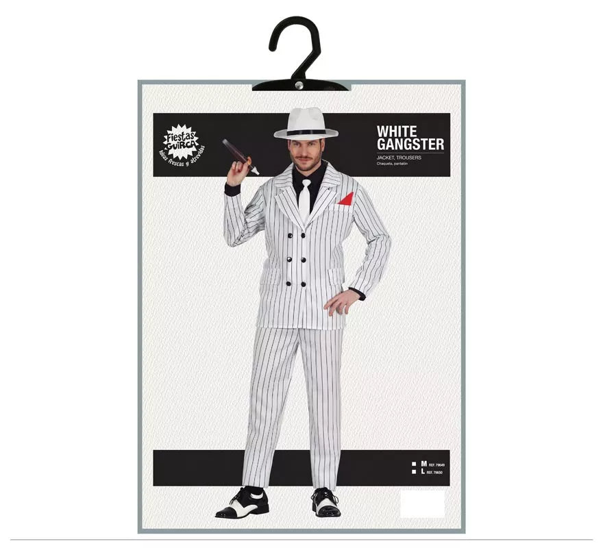 Disfraz de Gánster Millonario Blanco para hombre