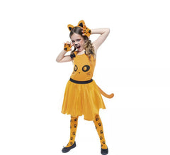 Orange Cat Costume in dress for girl