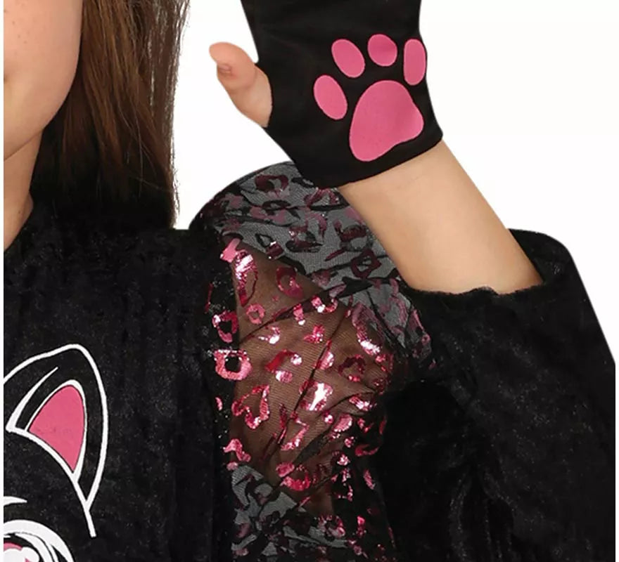 Disfraz de Gatita presumida negra para niña