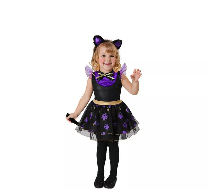 Translation missing: en.Disfraz de Gatita Violeta para niña y bebé