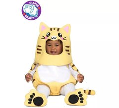 Yellow kitten costume for baby