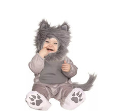 Gray Plush Kitten Costume for Baby