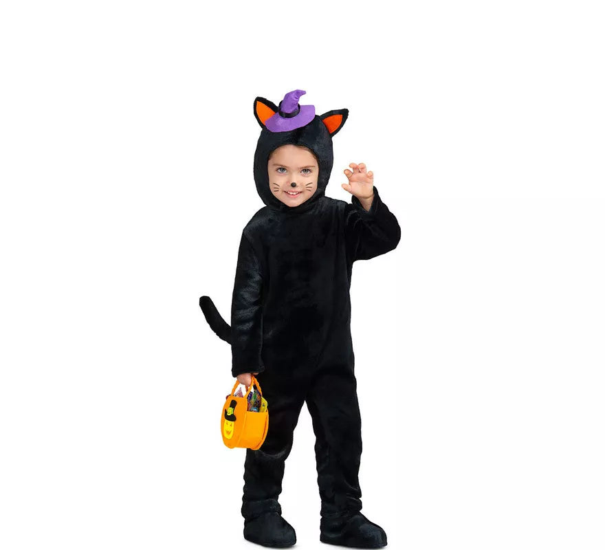 Translation missing: en.Disfraz de Gatito Negro con Calabaza para bebé y niños