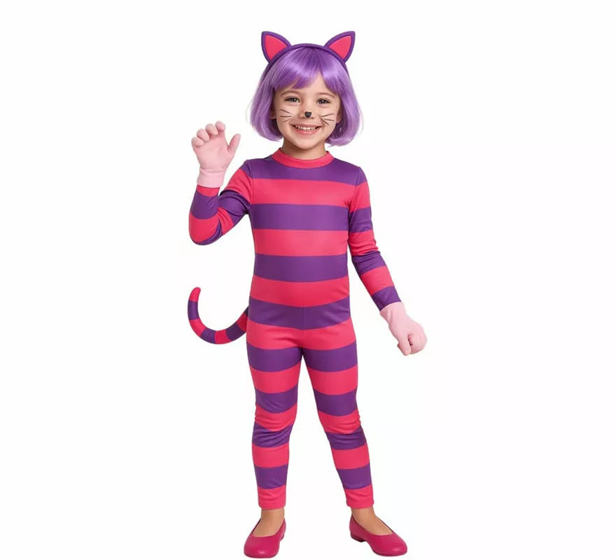 Translation missing: en.Disfraz de Gato de Cheshire para niña