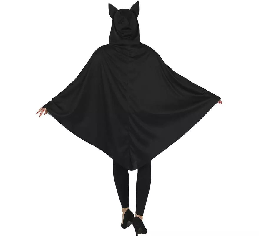 Disfraz de Gato en Poncho Negro para mujer