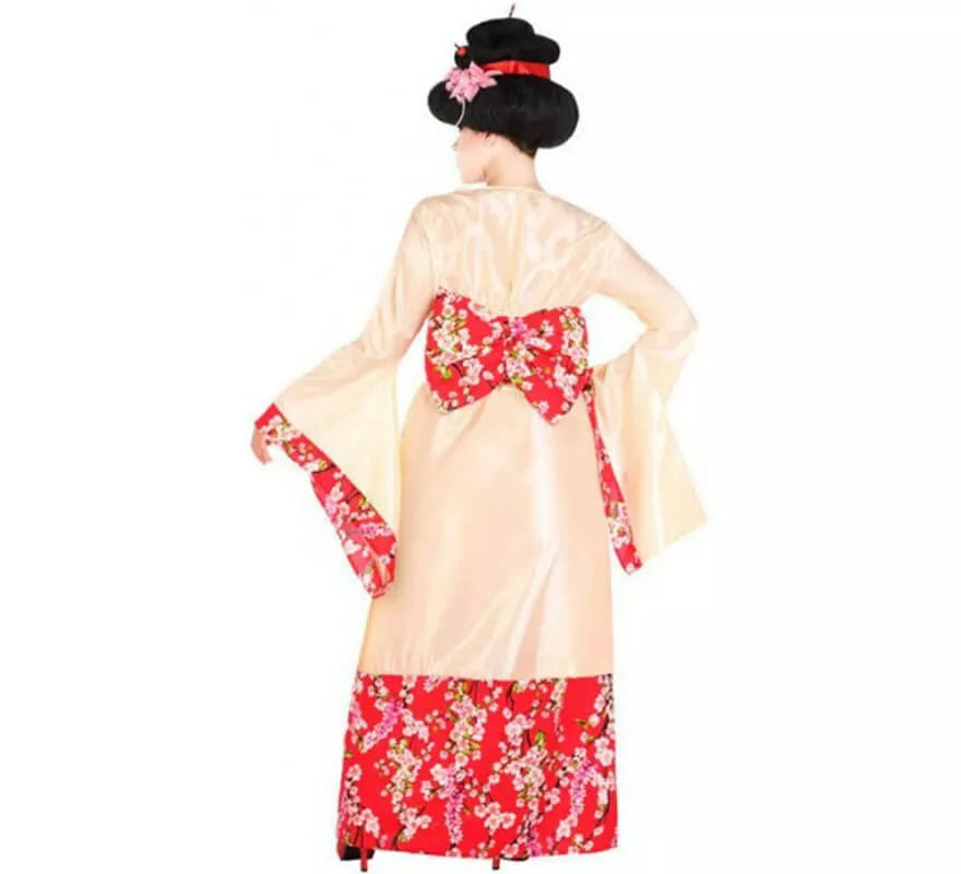 Disfraz de Geisha con Flores para mujer
