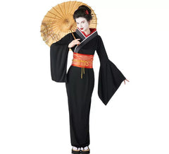 Black and red Geisha costume for women
