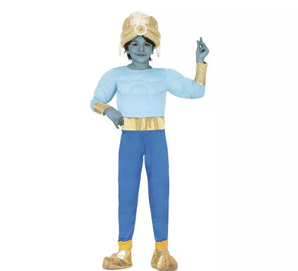 Disfraz de Genio azul famoso para niño