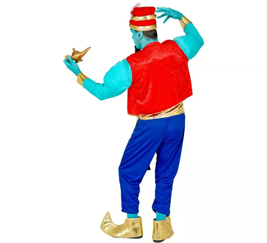 Disfraz de Genio Mágico azul para hombre