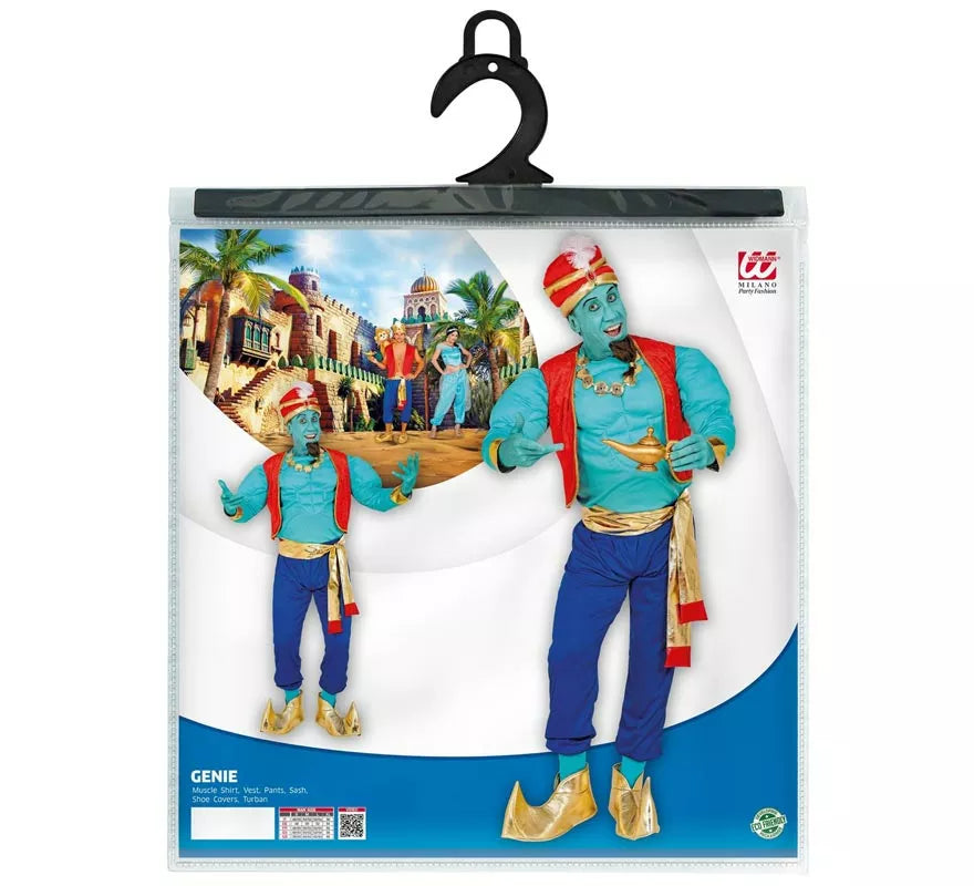 Disfraz de Genio Mágico azul para hombre