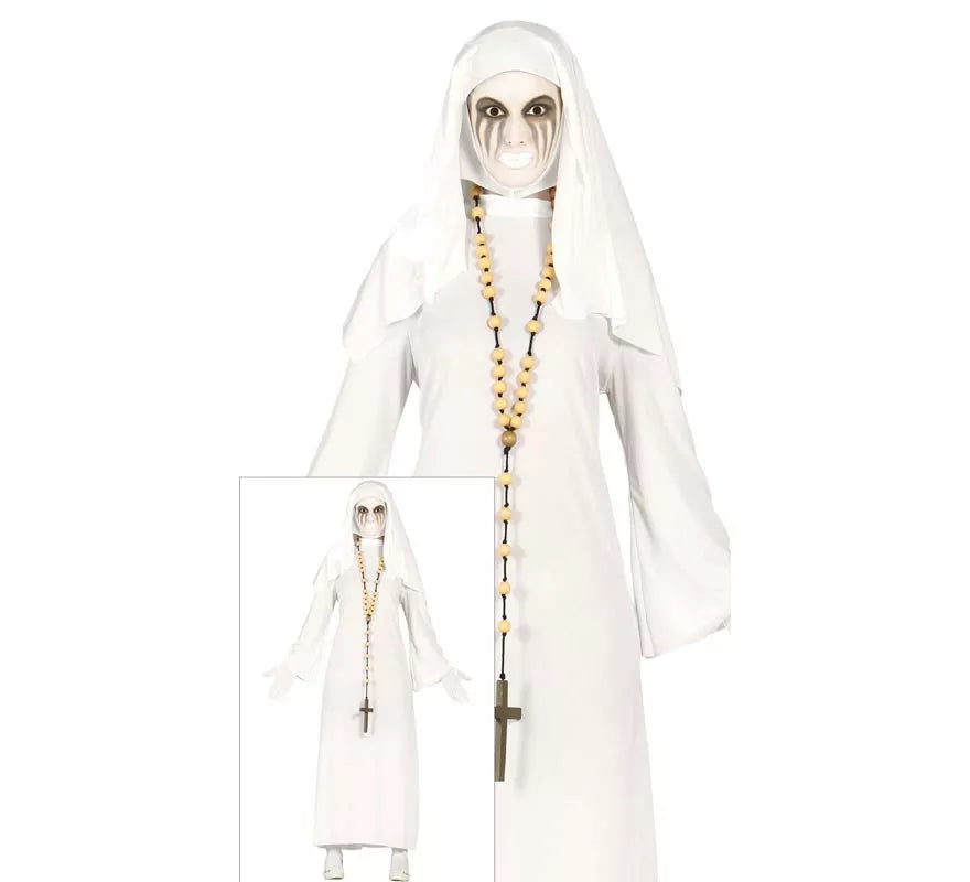 Disfraz de Ghost Monja blanca para mujer en Halloween