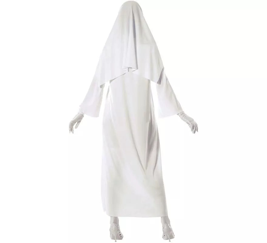 Disfraz de Ghost Monja blanca para mujer en Halloween