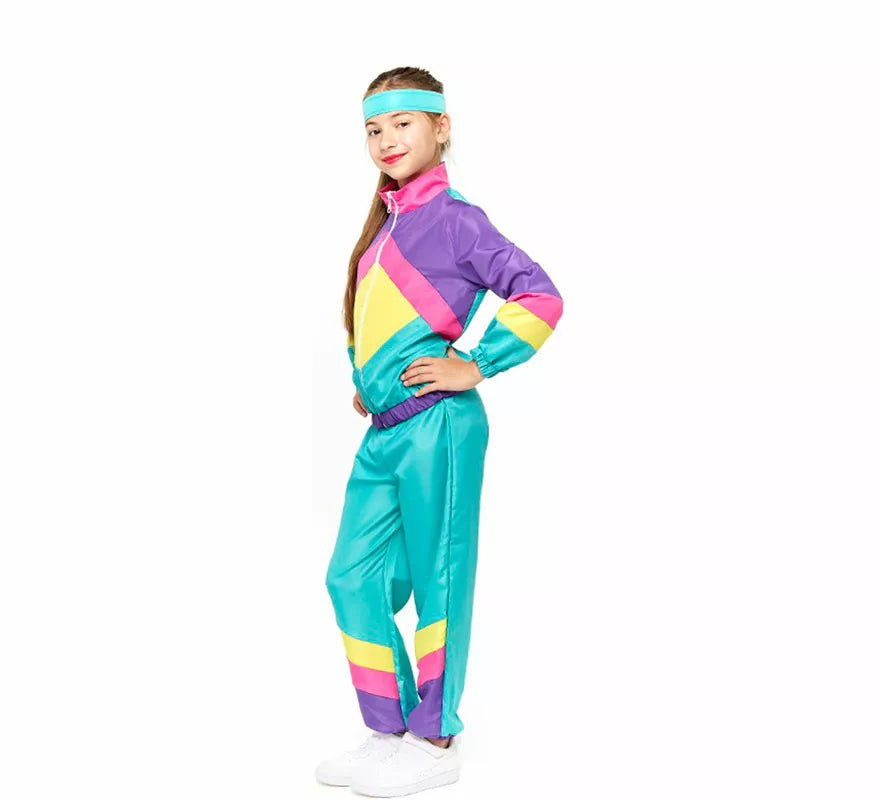 Translation missing: en.Disfraz de Gimnasta Chándal Retro para niño