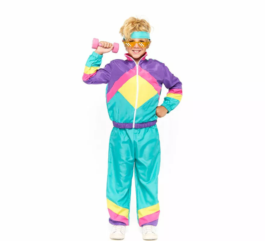 Translation missing: en.Disfraz de Gimnasta Chándal Retro para niño