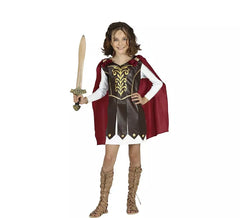 Gladiator costume with cape for girl