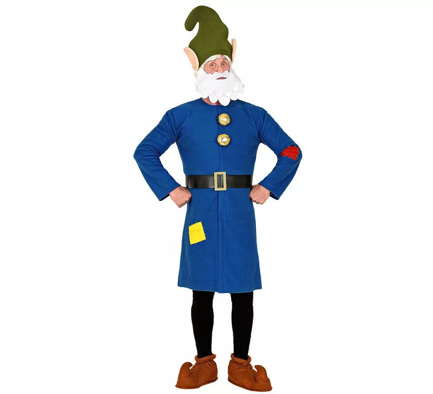 Disfraz de Gnomo Azul Trabajador para hombre