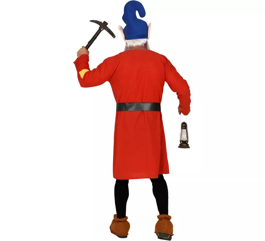Disfraz de Gnomo Rojo Trabajador para hombre