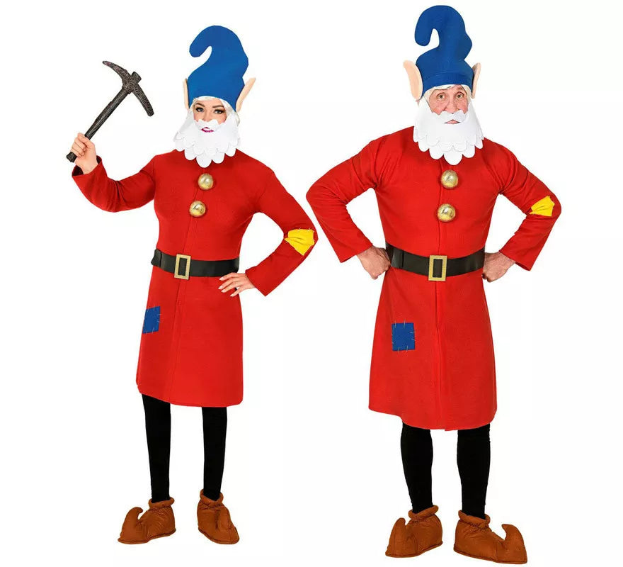 Disfraz de Gnomo Rojo Trabajador para hombre