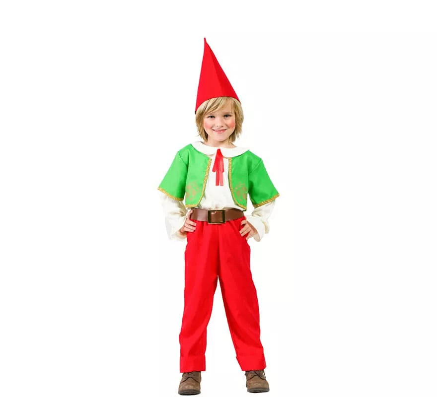 Translation missing: en.Disfraz de Gnomo Rojo y Verde para niño