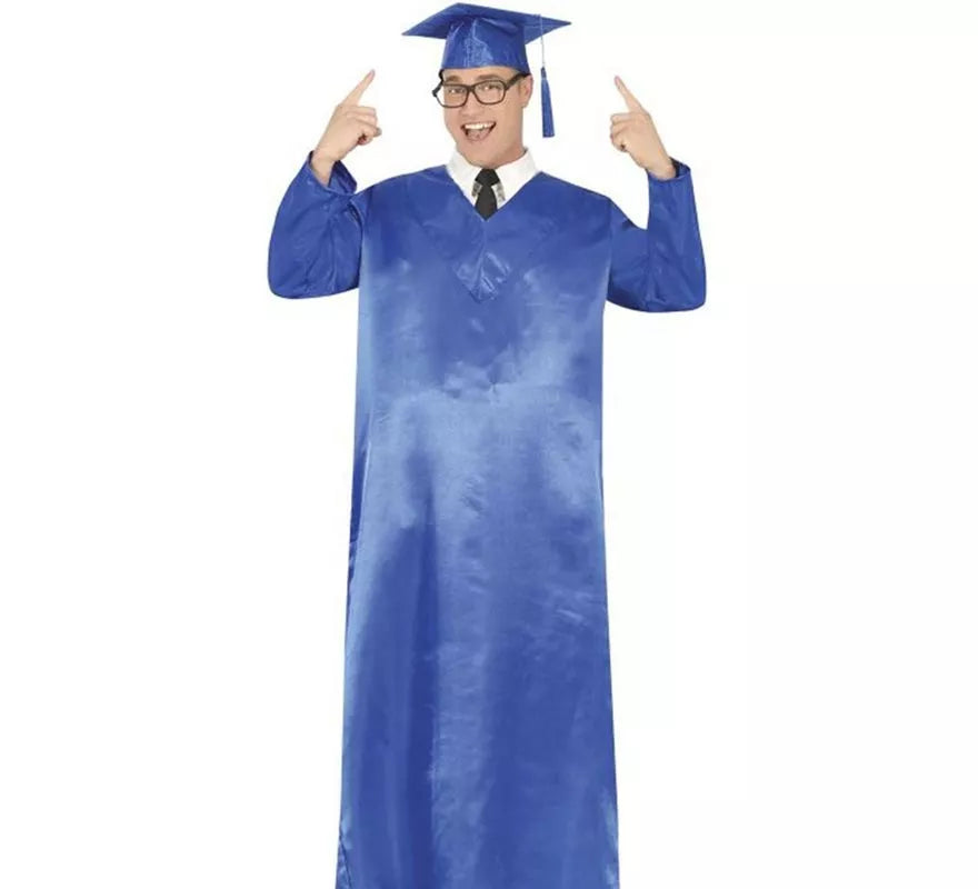 Disfraz de Graduado azul adulto