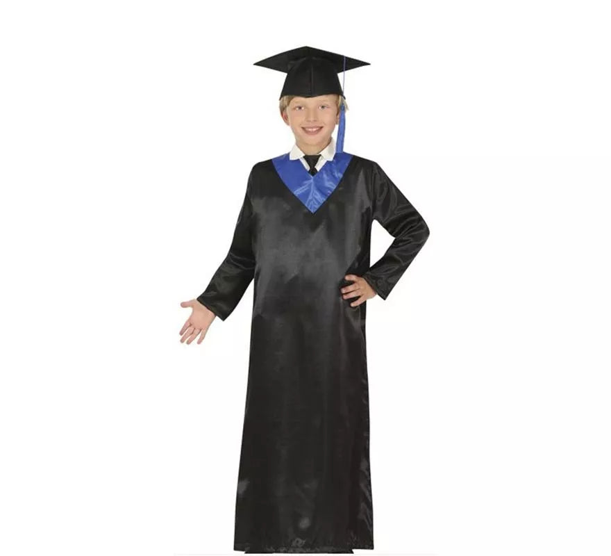 Disfraz de Graduado azul y negro para niños y adolescentes