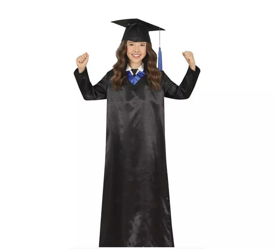 Disfraz de Graduado azul y negro para niños y adolescentes