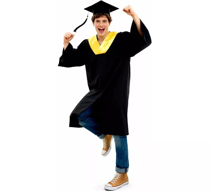 Disfraz de Graduado dorado para adultos