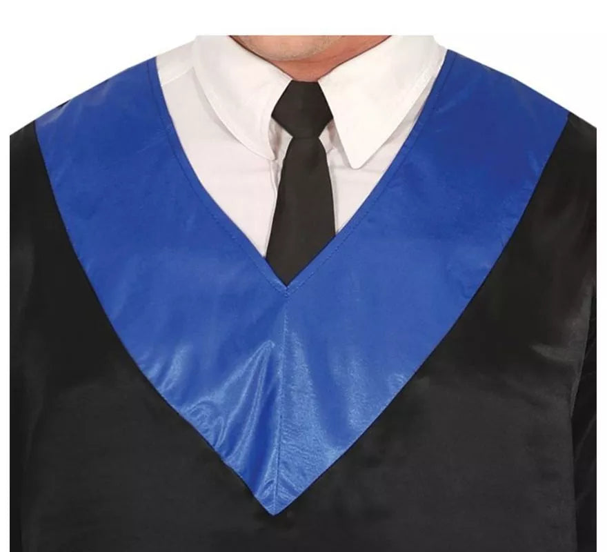 Translation missing: en.Disfraz de Graduado negro y azul adulto