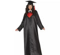 Disfraz de Graduado negro y rojo adulto
