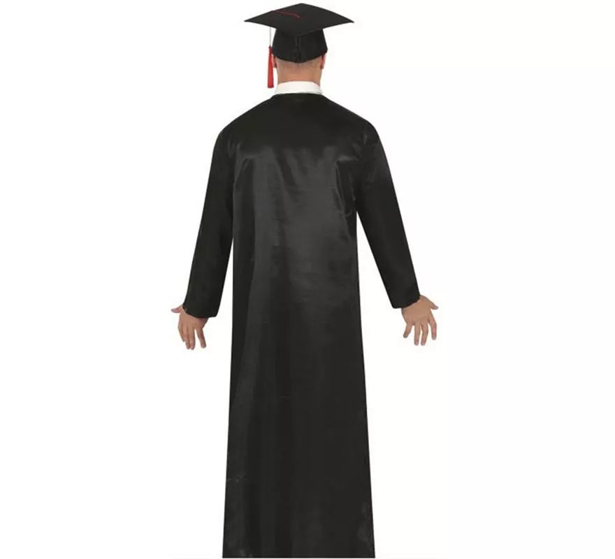 Disfraz de Graduado negro y rojo adulto