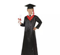 Disfraz de Graduado rojo y negro para niños y adolescentes