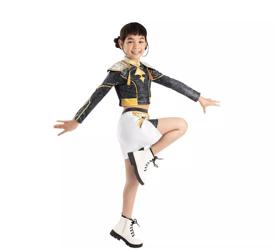 Translation missing: en.Disfraz de Guerrera K-Pop Zoey Golden para niña