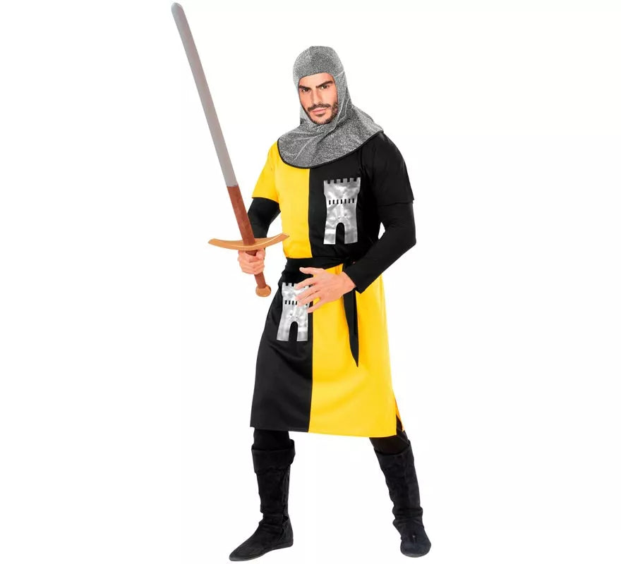 Translation missing: en.Disfraz de Guerrero Medieval Amarillo para hombre