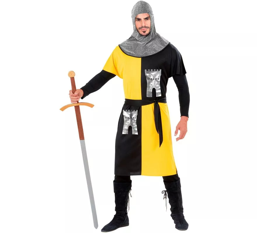 Disfraz de Guerrero Medieval Amarillo para hombre