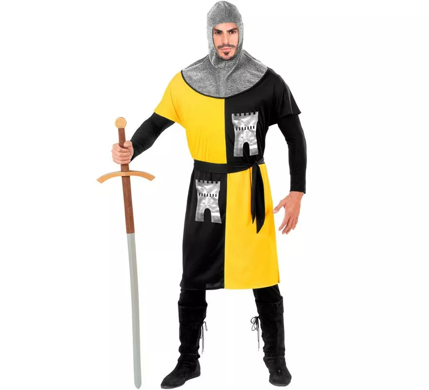 Disfraz de Guerrero Medieval Amarillo para hombre